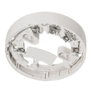 Base de detector de superficie B501AP. Base blanca estándar de superficie para detectores de la serie NFX y dispositivos óptico/acústicos de Notifier y detectores de la serie MI y dispositivos óptico/acústicos de Morley-IAs.